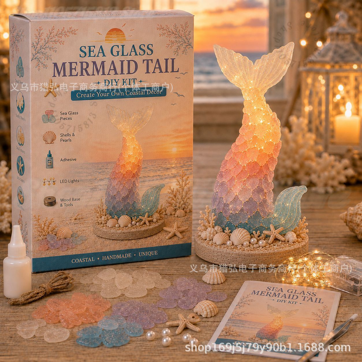 Art Craft And - DIY Sea Glass Mermaid Tail Light