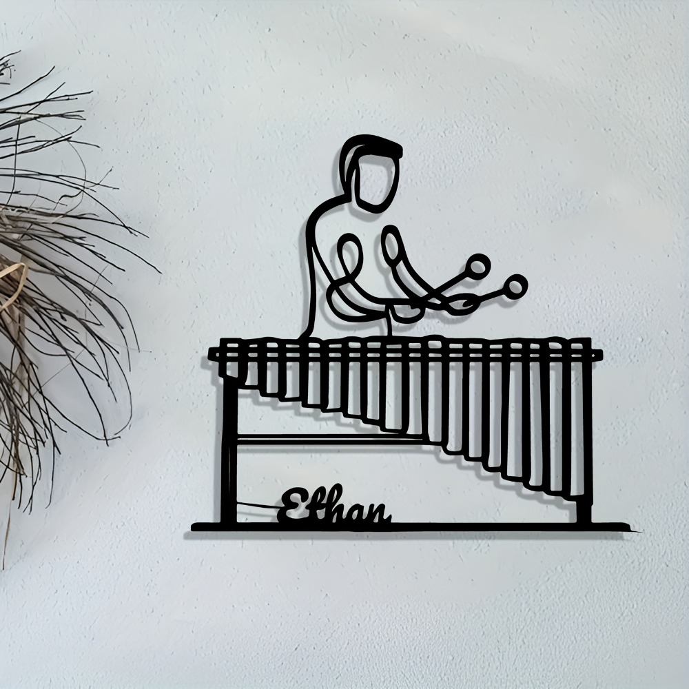 Art And Craft Studio - CIFBUY Metal Wall Art Marimba Player