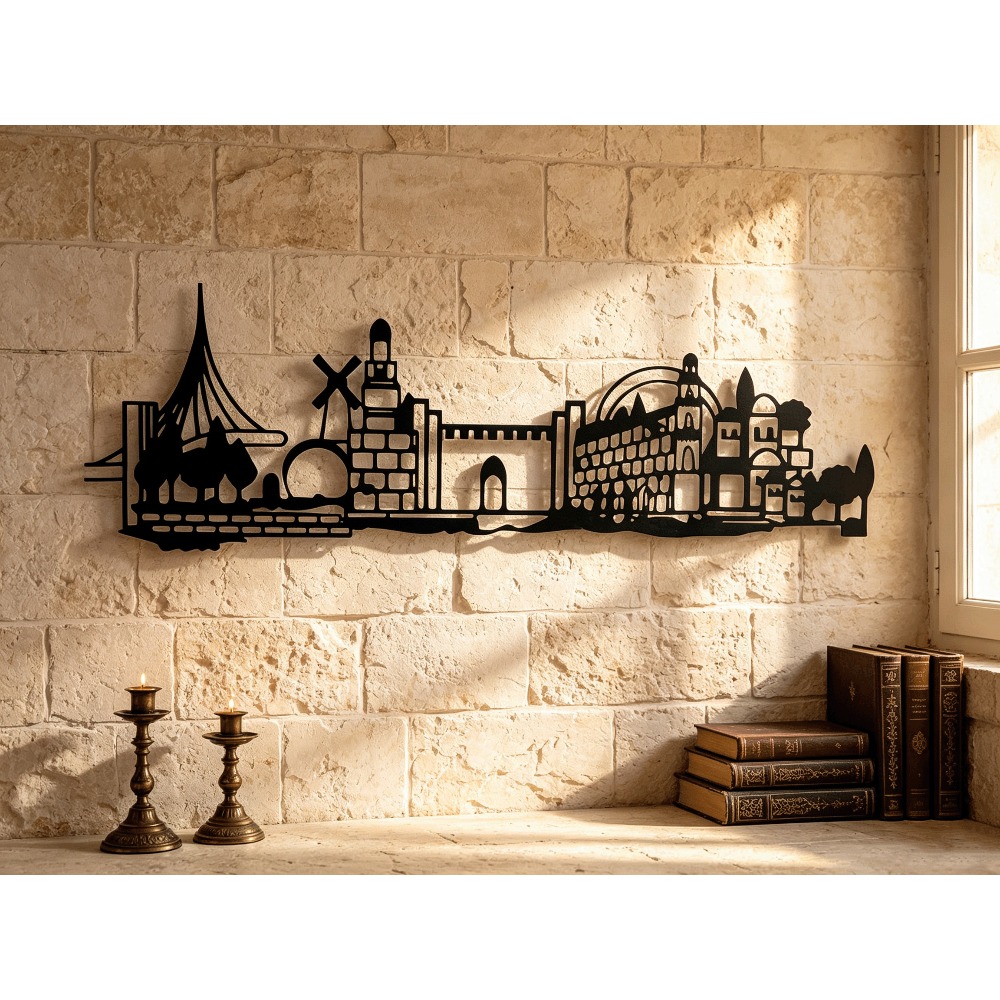 Art & Craft World - CIFBUY Metal Wall Art Jerusalem Skyline