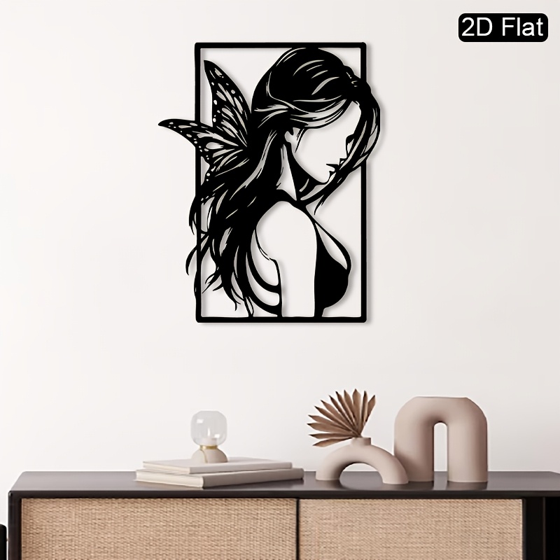 Art And Craft Studio - CIFBUY Fairy Silhouette Metal Wall Art