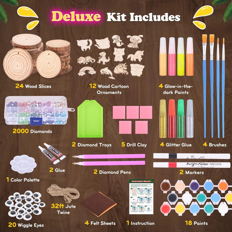 Art Craft School - Kids Glow in Dark Wood Painting