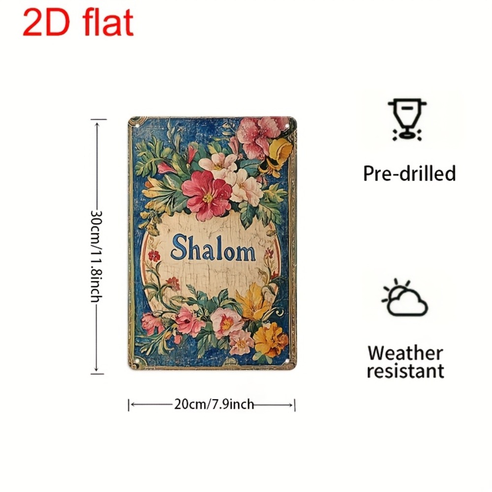 Art & Craft Tape - CIFBUY Vintage Floral Shalom Aluminum Wall