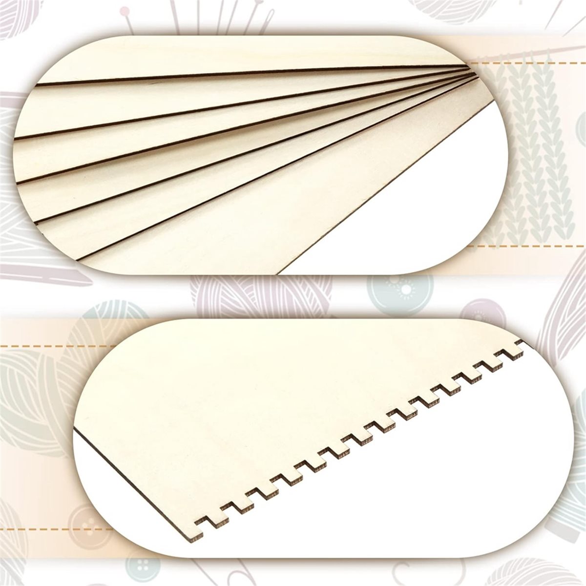 18 Pcs Beginners Wooden Notche - огляд і ціна Art Craft Wood