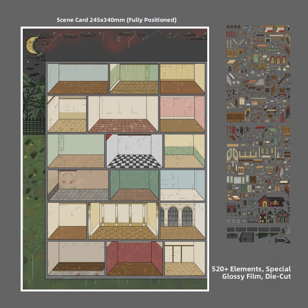 Shop Pattern 3D Cabin Stickers - огляд і ціна Art Craft Bakery