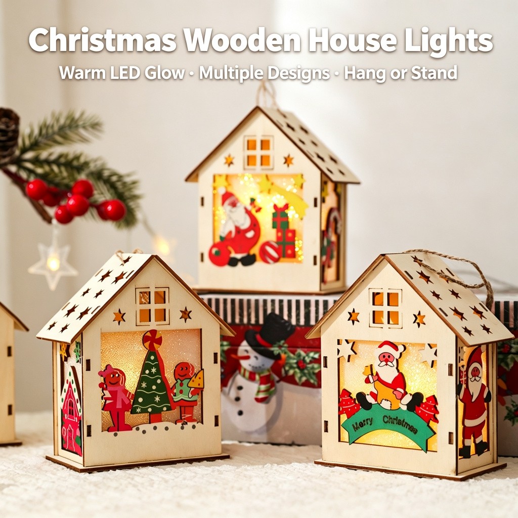 3D Wooden Christmas House Craf - огляд і ціна Light Art And Craft