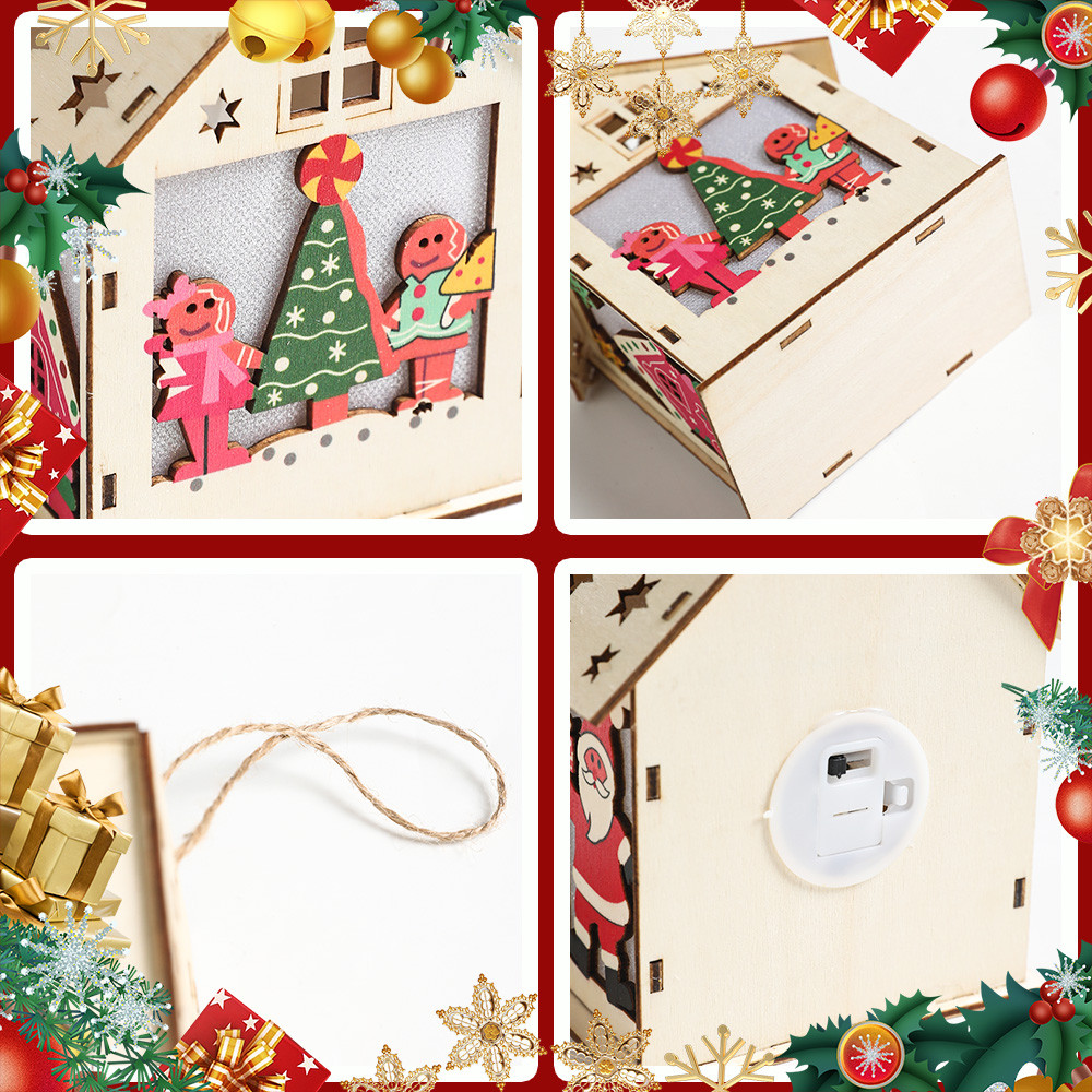 3D Wooden Christmas House Craf - огляд і ціна Light Art And Craft