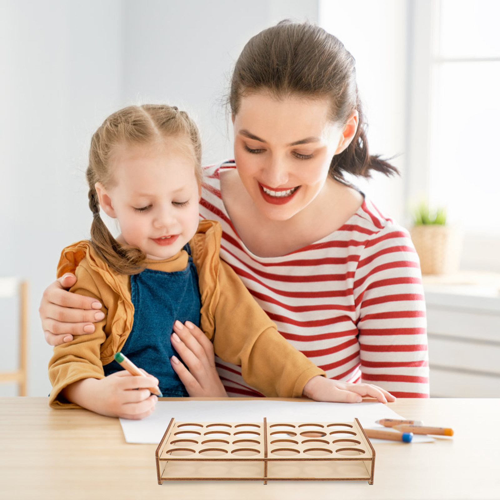 Wooden Paint Storage Holder Or - огляд і ціна Art Craft School