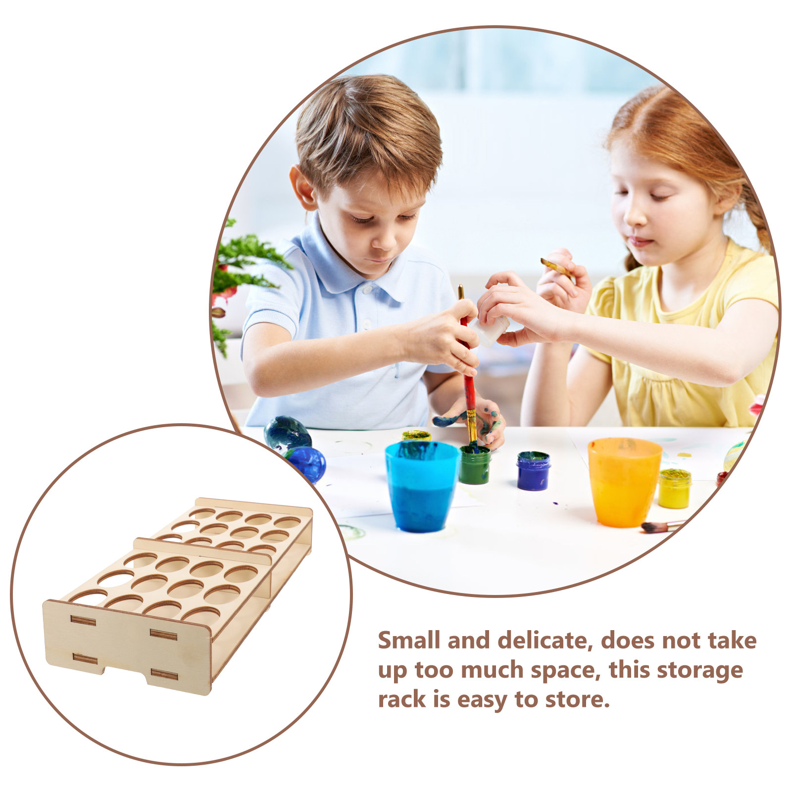 Wooden Paint Storage Holder Or - огляд і ціна Art Craft School