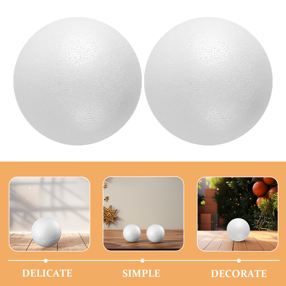 12Pcs Foam Balls White Polysty - огляд і ціна Art Craft School