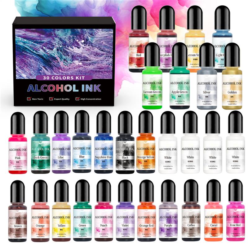 1 Set Art Ink Alcohol Epoxy Re - огляд і ціна Alcohol Ink Set