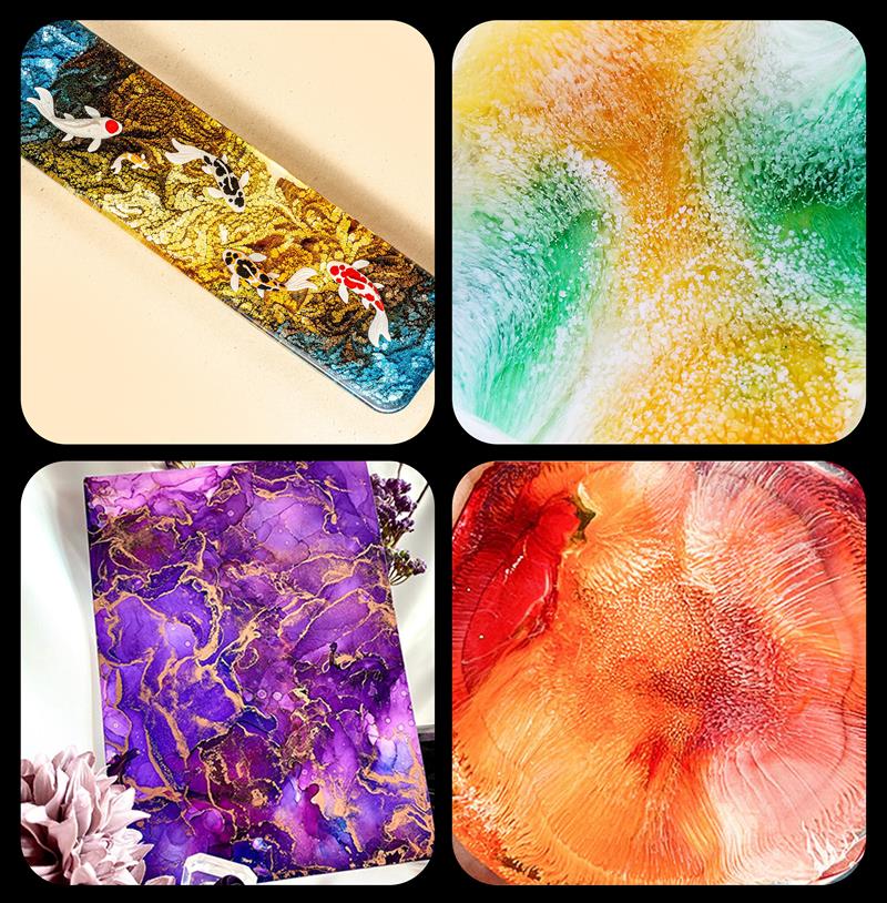 1 Set Art Ink Alcohol Epoxy Re - огляд і ціна Alcohol Ink Set