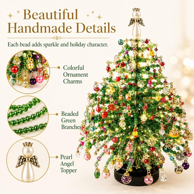 Beaded Christmas Tree Craft Ki - огляд і ціна Art And Craft Xmas Tree