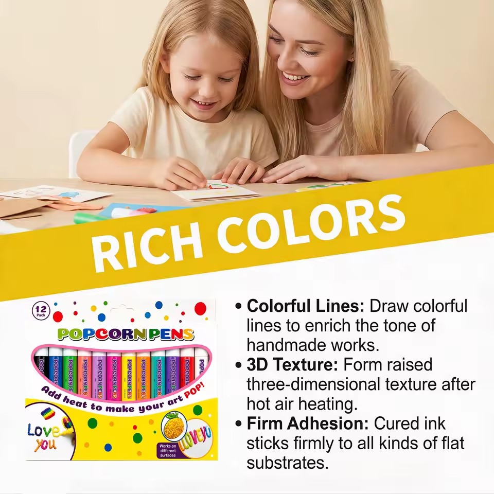 Puffy Popcorn Pen Set, Smooth  - огляд і ціна Art Craft Journals