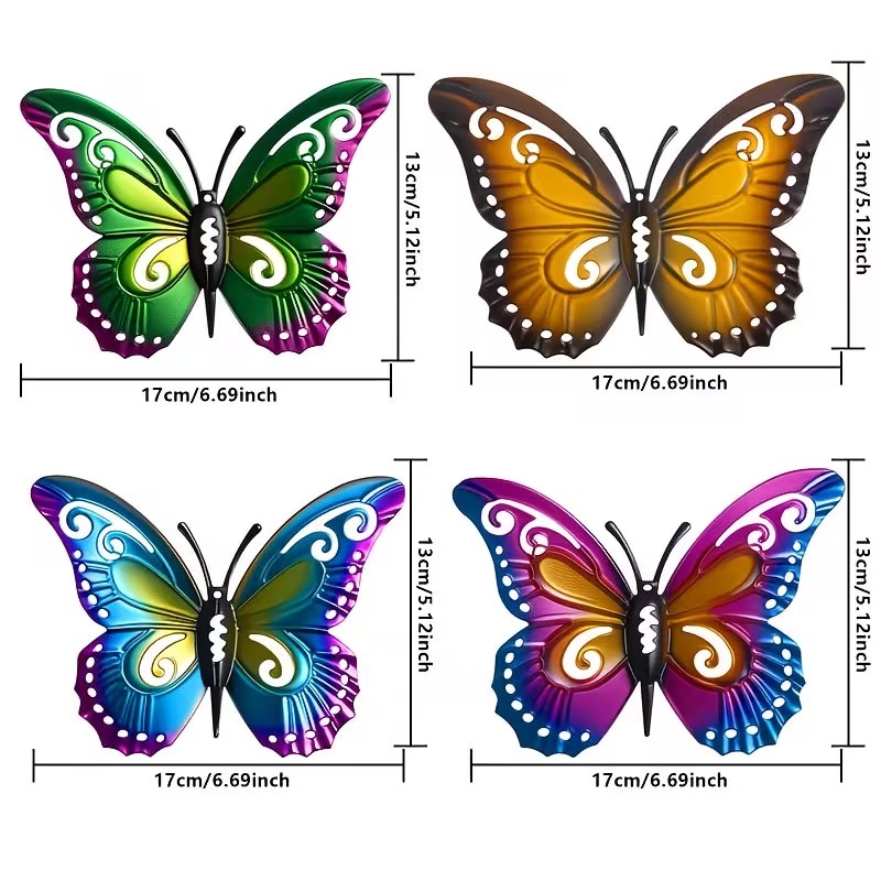 4pcs Colorful Metal butterfly  - огляд і ціна Art Craft Butterfly