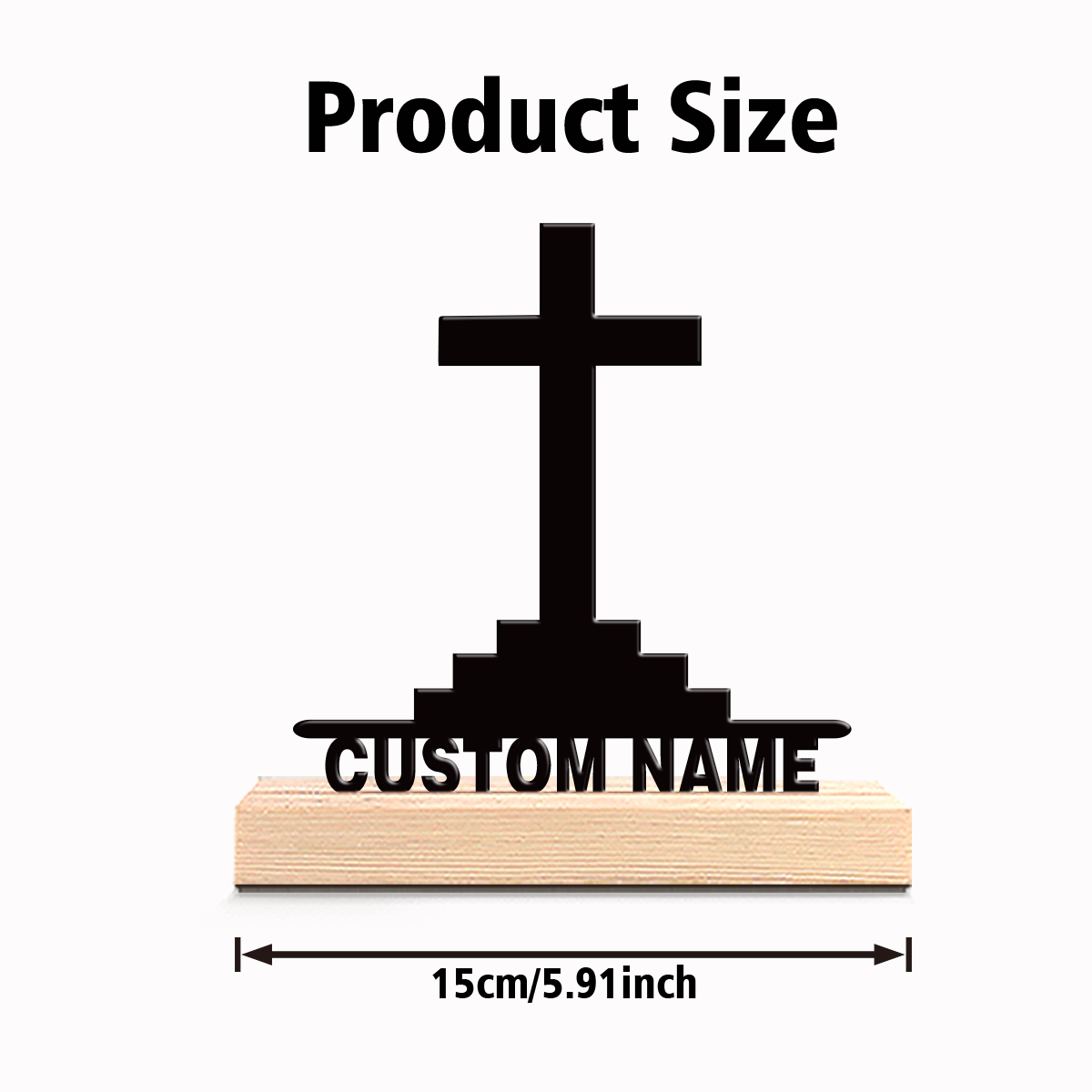 1pc Simple Holy Cross Custom T - огляд і ціна Art Craft Wood