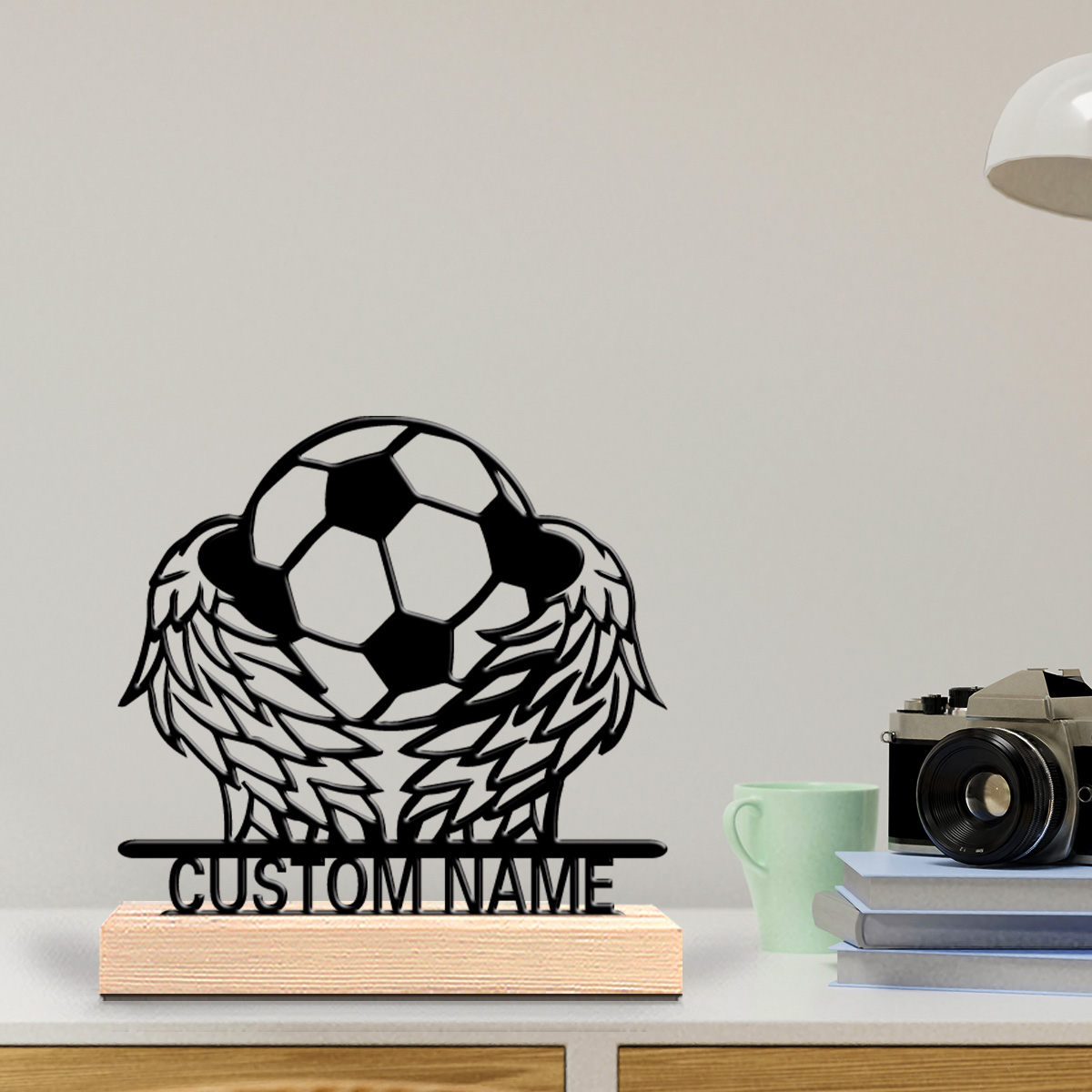 1pc Wing Soccer Custom Text Ti - огляд і ціна Art Craft Wood