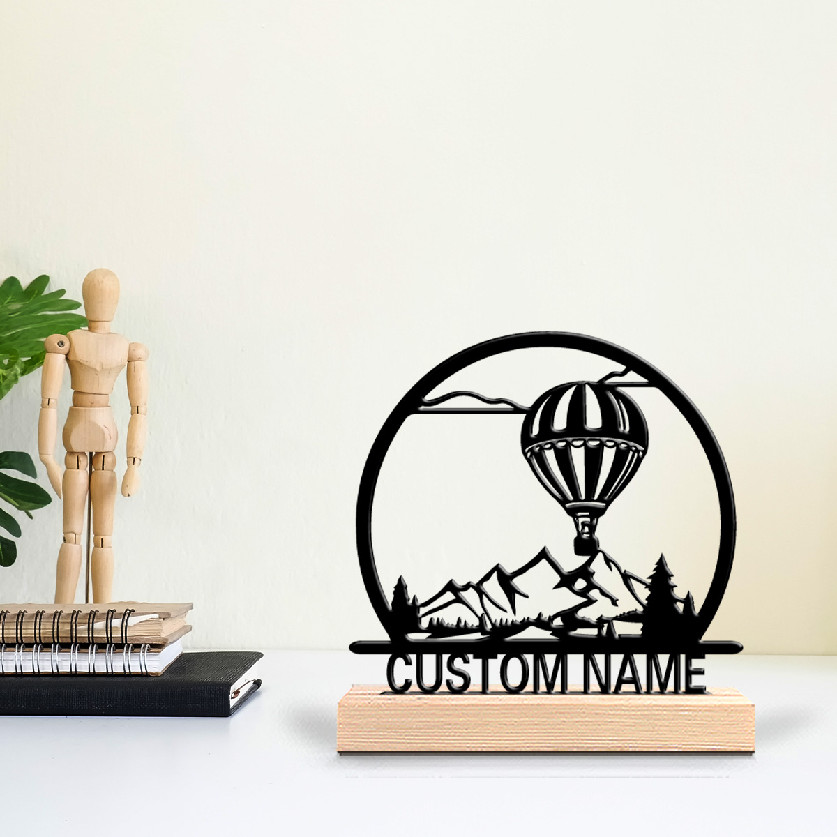 1pc Hot air balloon Customized - огляд і ціна Art Craft Wood