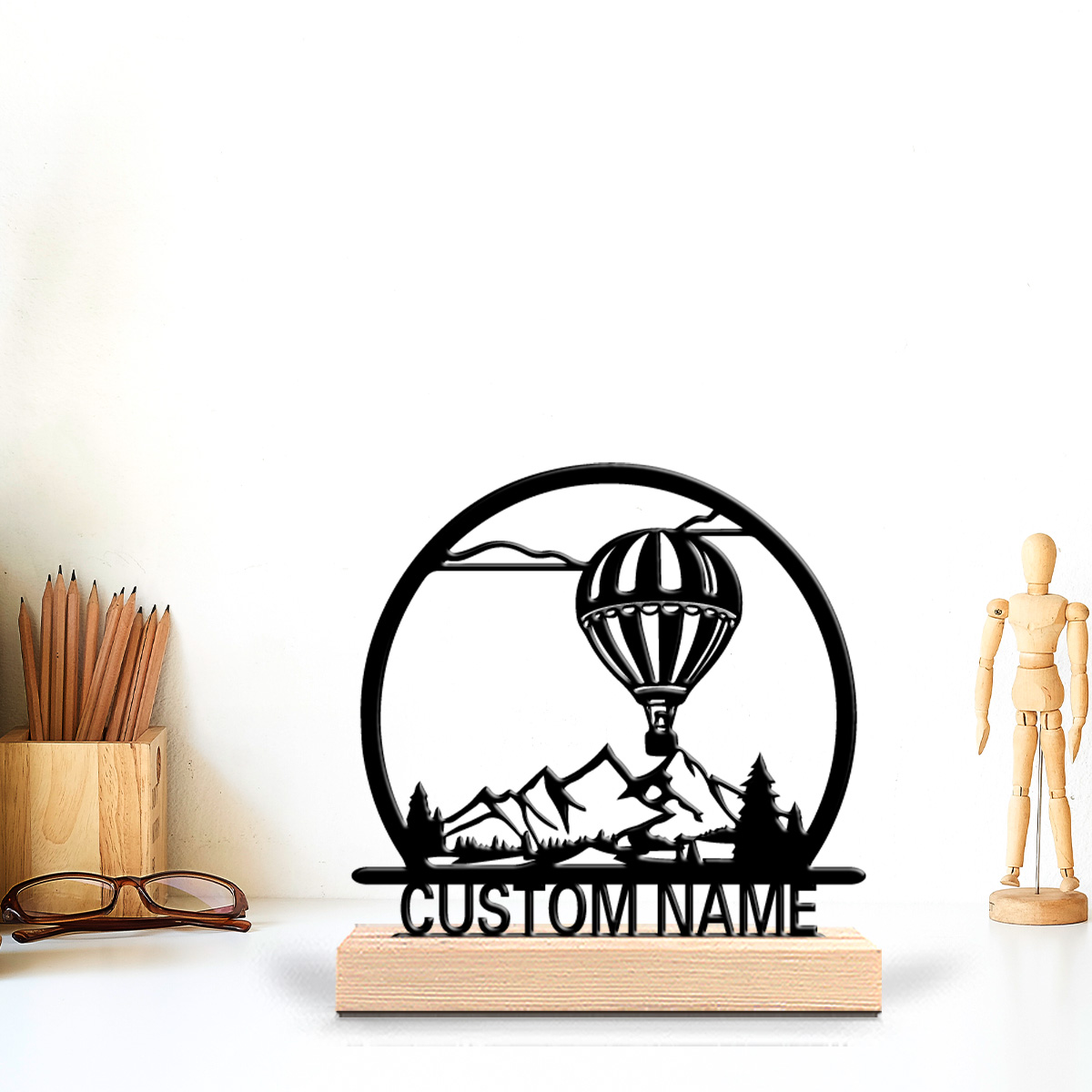 1pc Hot air balloon Customized - огляд і ціна Art Craft Wood