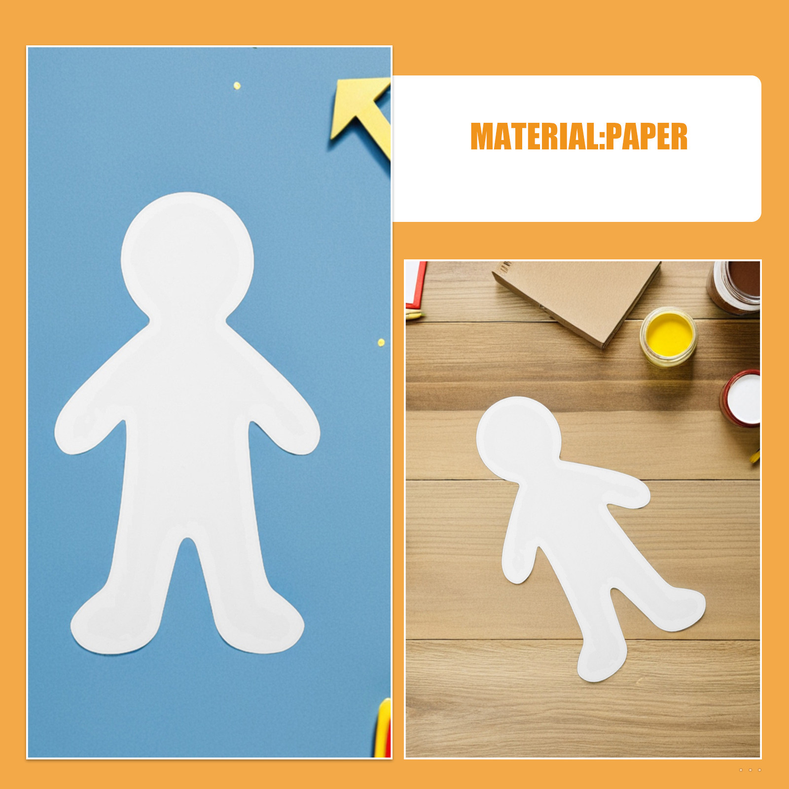 40Pcs Unpainted Cutouts White  - огляд і ціна Art Craft School