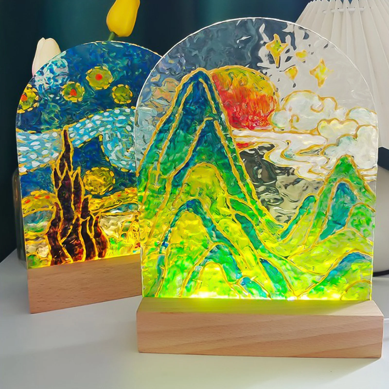 1-10pcs LED Wood Light Display - огляд і ціна Light Art And Craft