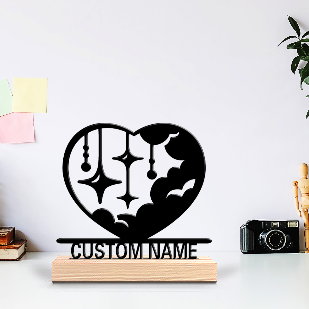 1pc Fashion love cloud Customi - огляд і ціна Art Craft Wood