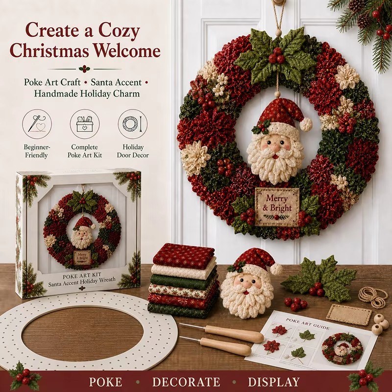 3D Christmas Fabric Poke Art K - огляд і ціна Art Craft And