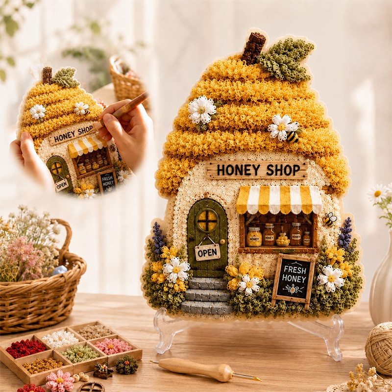 3D Mushroom House Poke Art DIY - огляд і ціна Art Craft And