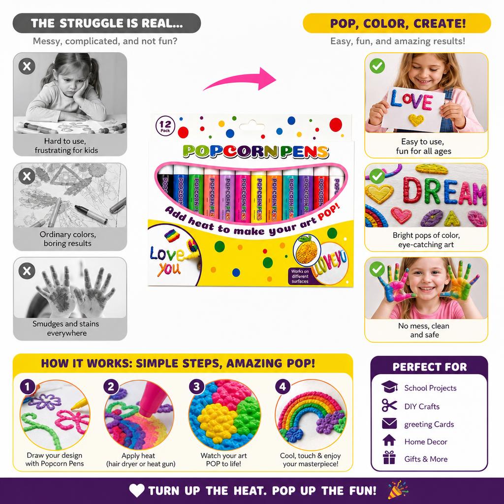 12 Color 3D Magic Heat Activat - огляд і ціна Art Craft Journals