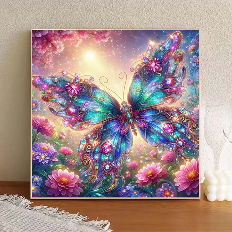 1 piece 5D DIY flocking cloth, - огляд і ціна Art Craft Butterfly