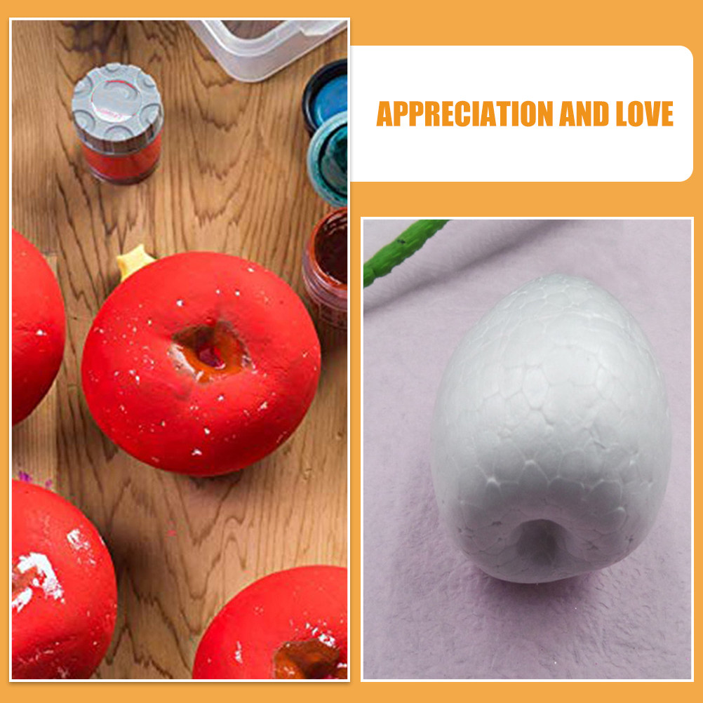 6pcs White Foam Apple Models f - огляд і ціна Art Craft School