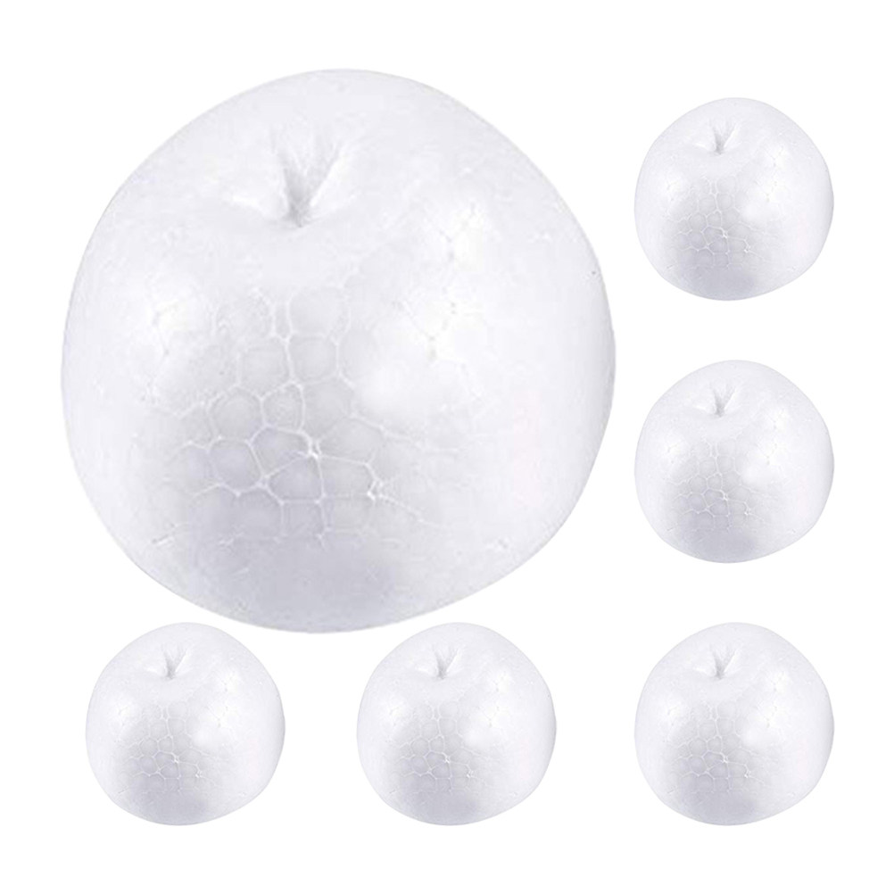 6pcs White Foam Apple Models f - огляд і ціна Art Craft School