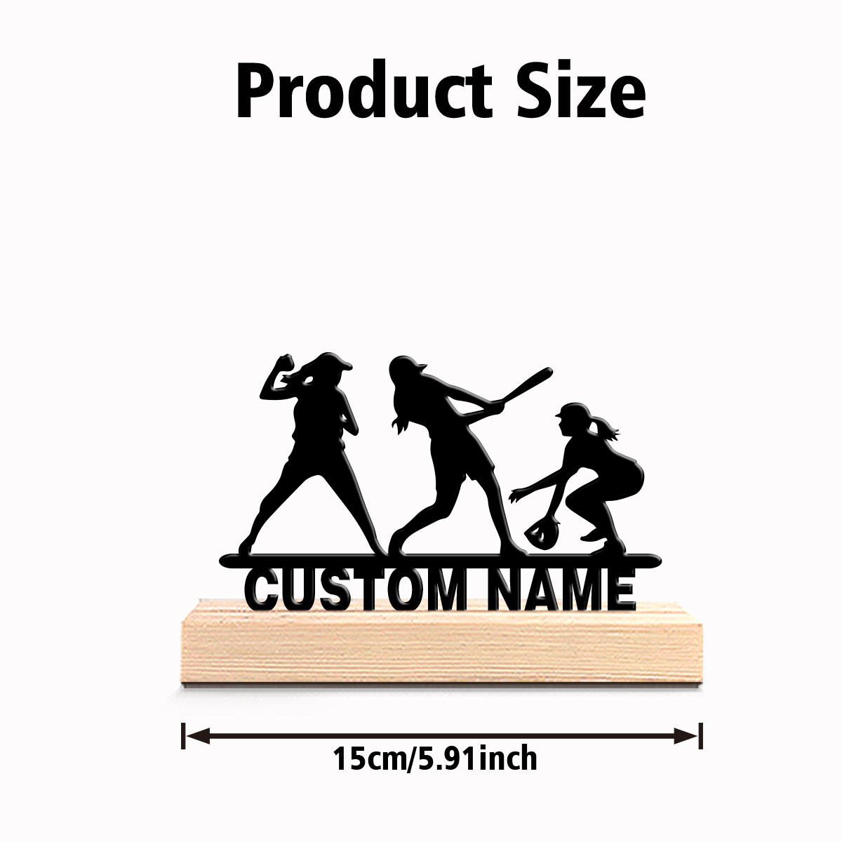 1pc Abstract baseball girl Cus - огляд і ціна Art Craft Wood