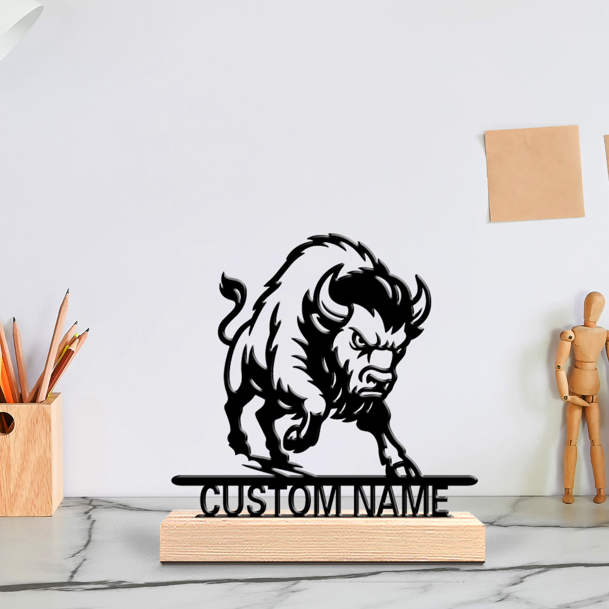 1pc Minimalist lion Customizab - огляд і ціна Art Craft Wood