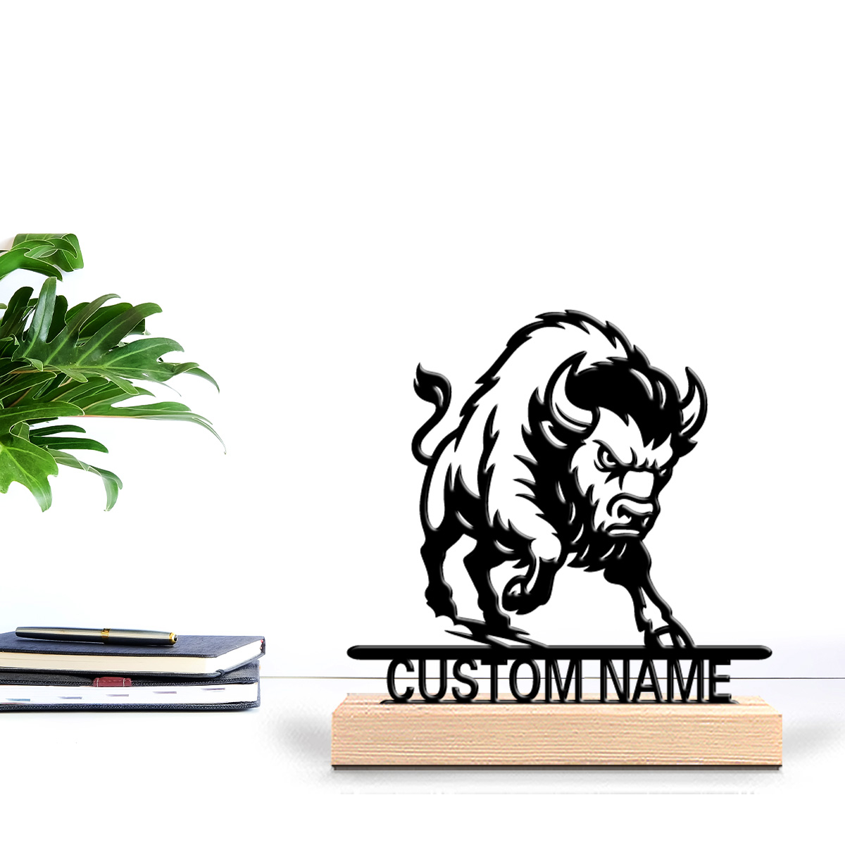 1pc Minimalist lion Customizab - огляд і ціна Art Craft Wood