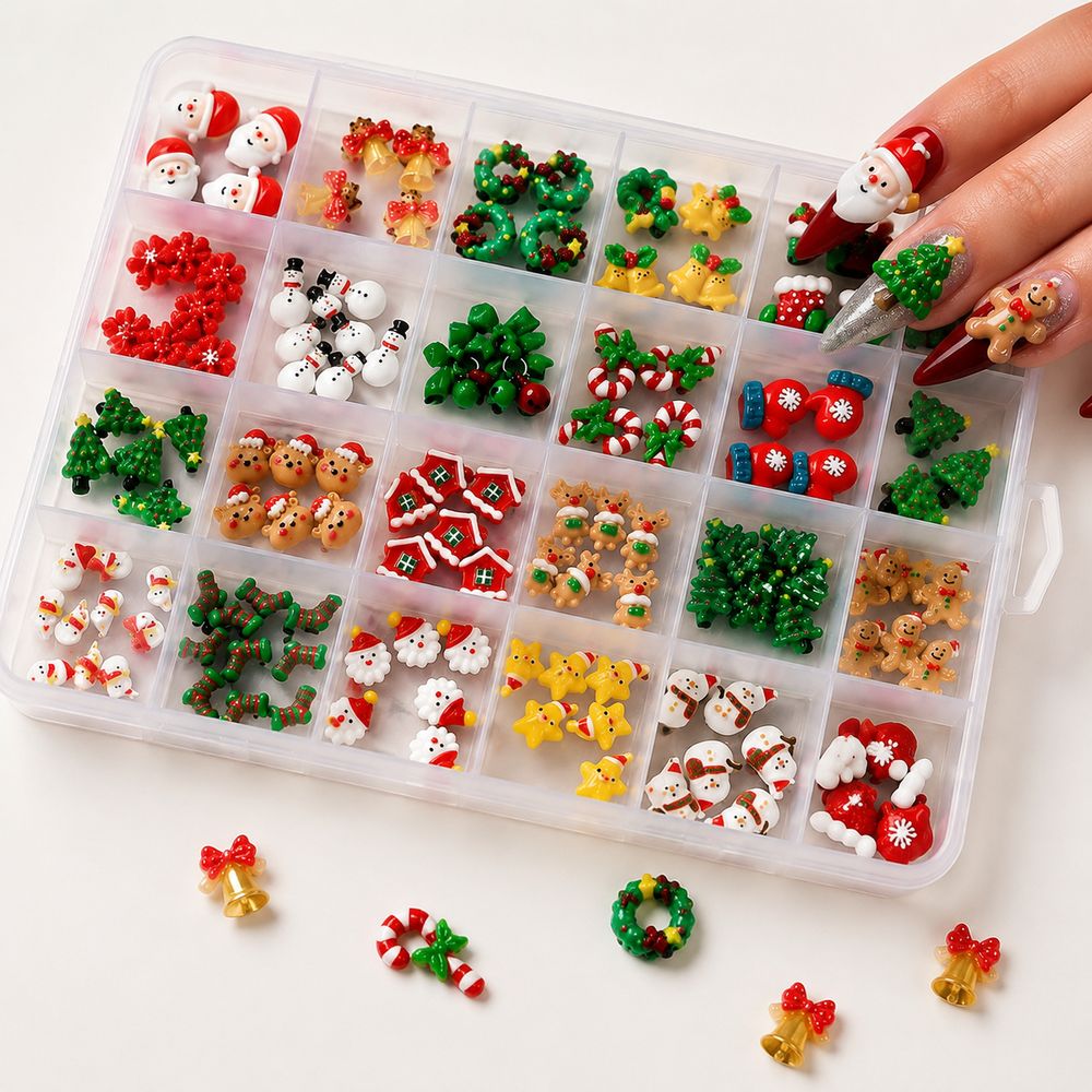 Holiday Season Resin Nail Char - огляд і ціна Art And Craft Xmas Tree
