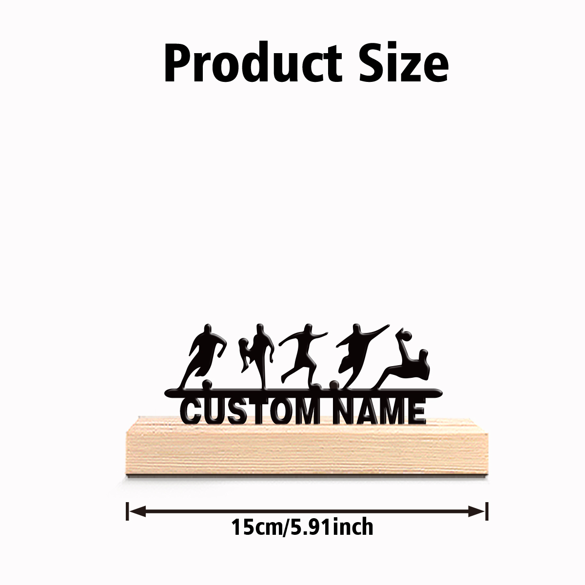 1pc Creative sport Custom Text - огляд і ціна Art Craft Wood