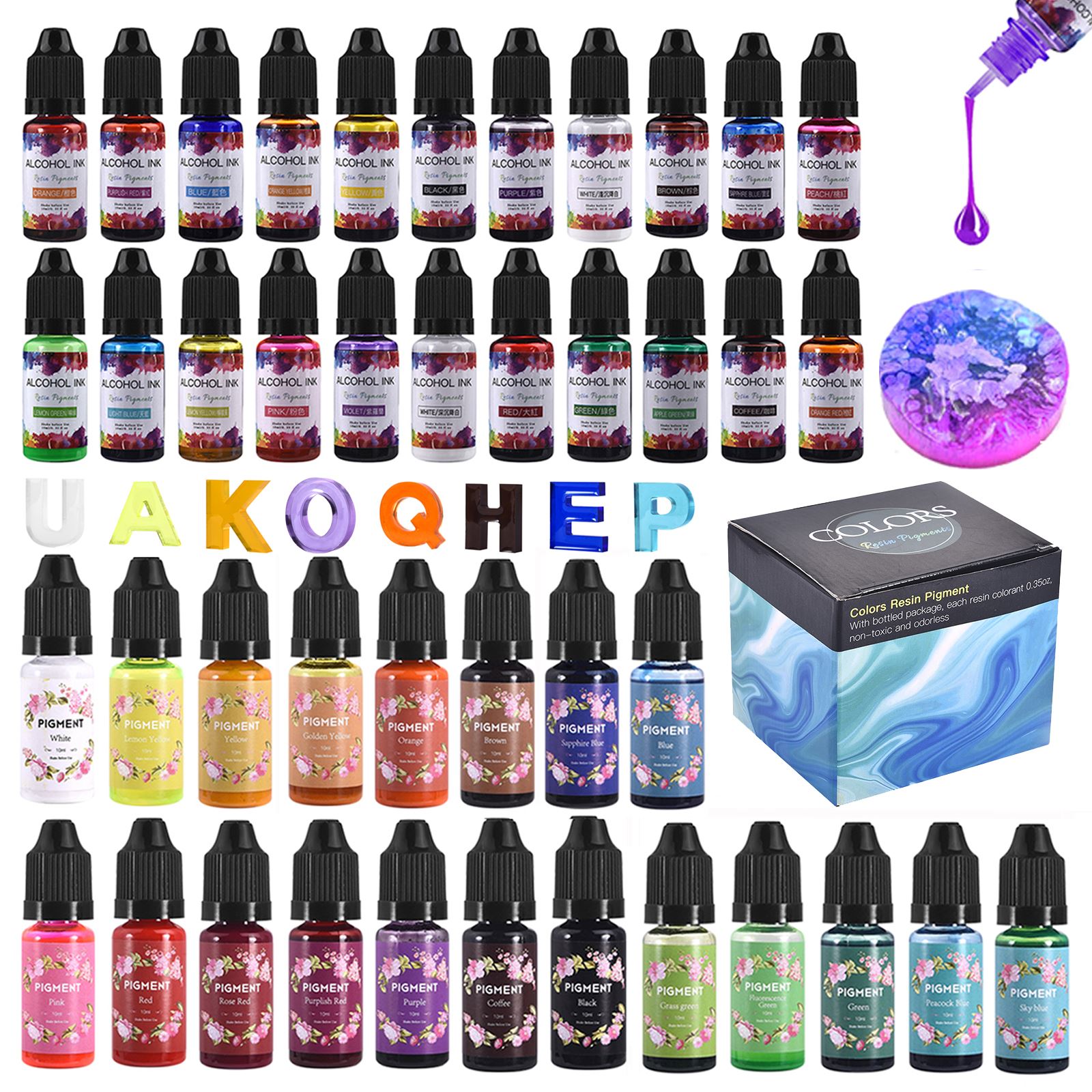 1 Set Resin Pigment Kit Art In - огляд і ціна Alcohol Ink Set