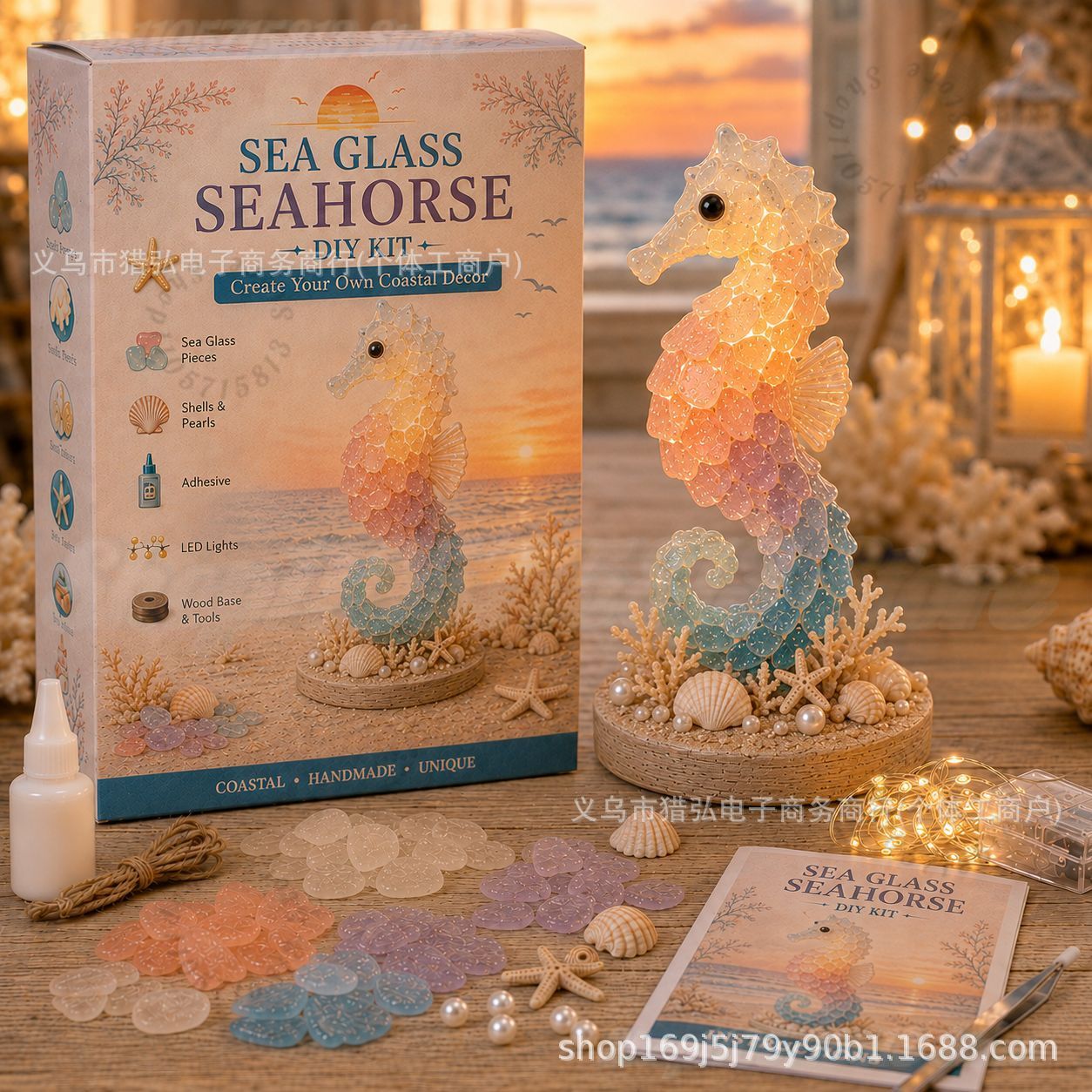 DIY Sea Glass Jellyfish Light  - огляд і ціна Art Craft And
