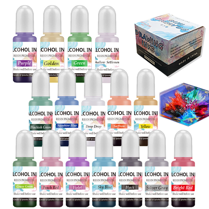 A Set Ink Alcohol Resin Pigmen - огляд і ціна Alcohol Ink Set